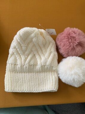 Rachel Zoe Kids Cable Knit Beanie in Cream